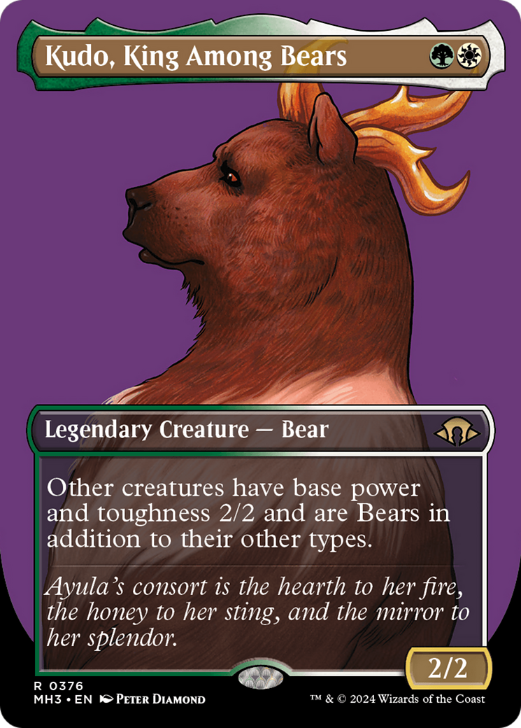 Kudo, King Among Bears (Borderless) [Modern Horizons 3] | Fandemonia Ltd
