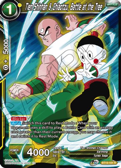 Tien Shinhan & Chiaotzu, Battle at the Tree (BT15-101) [Saiyan Showdown] | Fandemonia Ltd