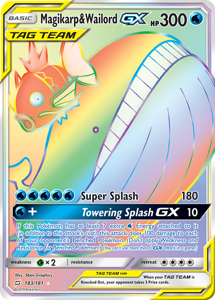Magikarp & Wailord GX (183/181) [Sun & Moon: Team Up] | Fandemonia Ltd