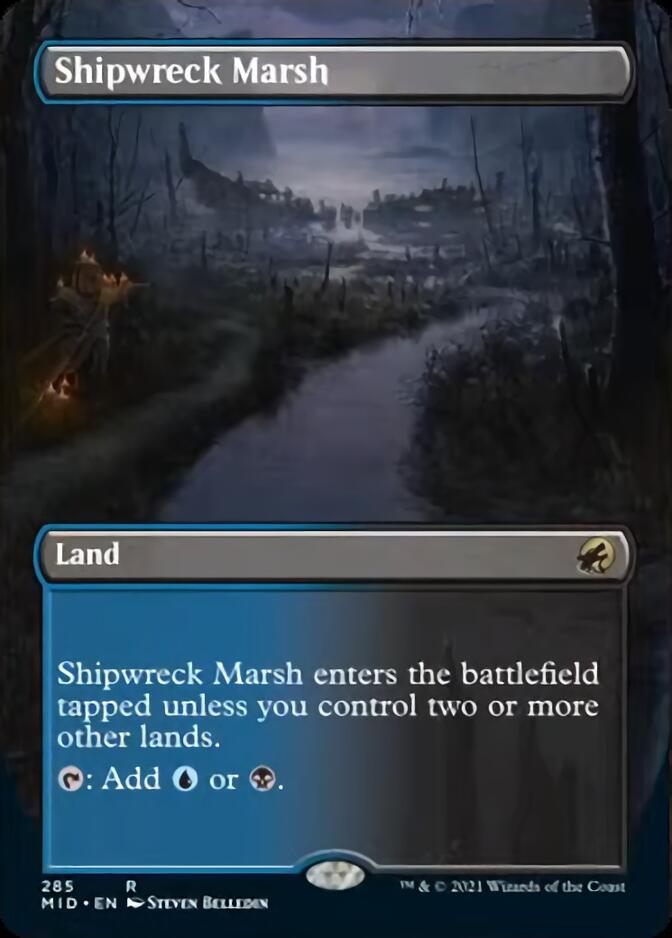 Shipwreck Marsh (Borderless Alternate Art) [Innistrad: Midnight Hunt] | Fandemonia Ltd