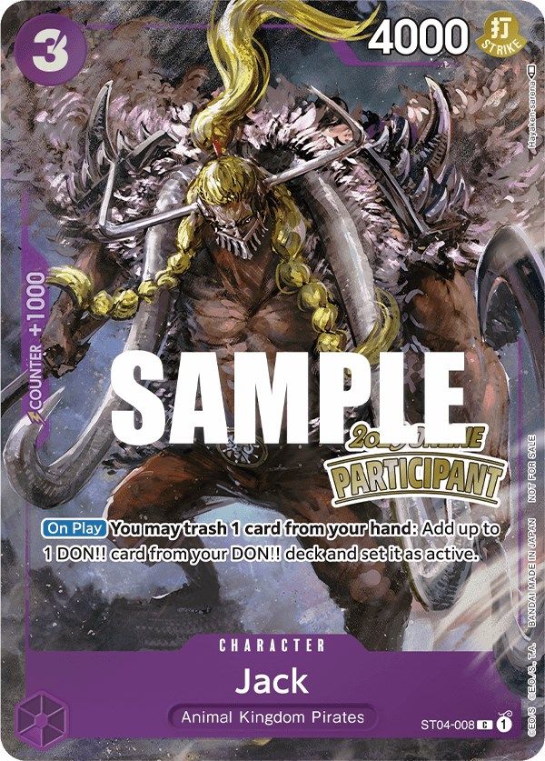 Jack (Online Regional 2023) [Participant] [One Piece Promotion Cards] | Fandemonia Ltd