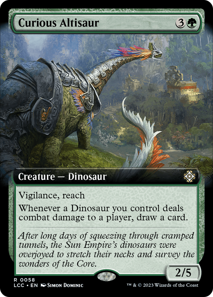 Curious Altisaur (Extended Art) [The Lost Caverns of Ixalan Commander] | Fandemonia Ltd