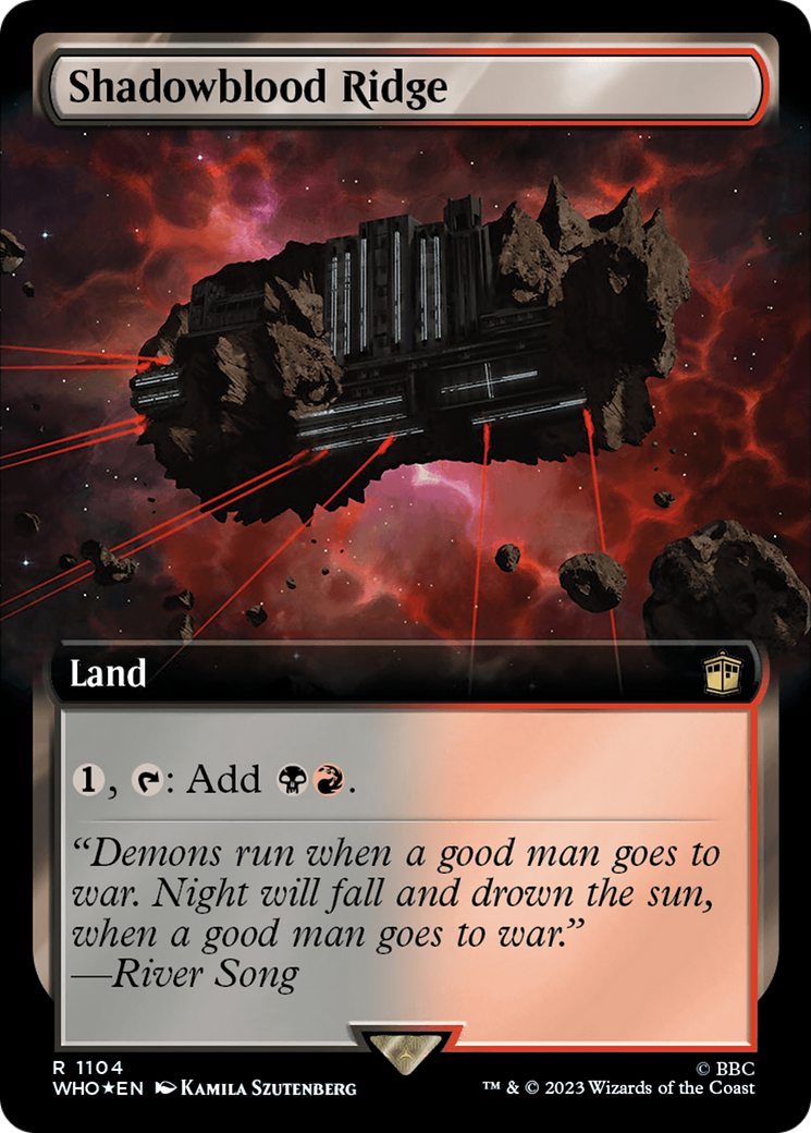 Shadowblood Ridge (Extended Art) (Surge Foil) [Doctor Who] | Fandemonia Ltd