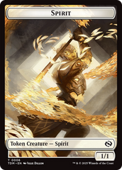 Spirit (0006) // Spirit (0007) Double-Sided Token [Tarkir: Dragonstorm Tokens] | Fandemonia Ltd
