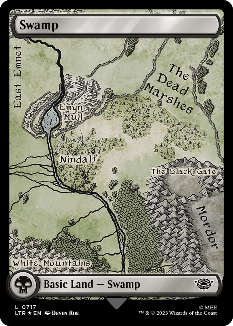 Swamp (0717) (Surge Foil) [The Lord of the Rings: Tales of Middle-Earth] | Fandemonia Ltd
