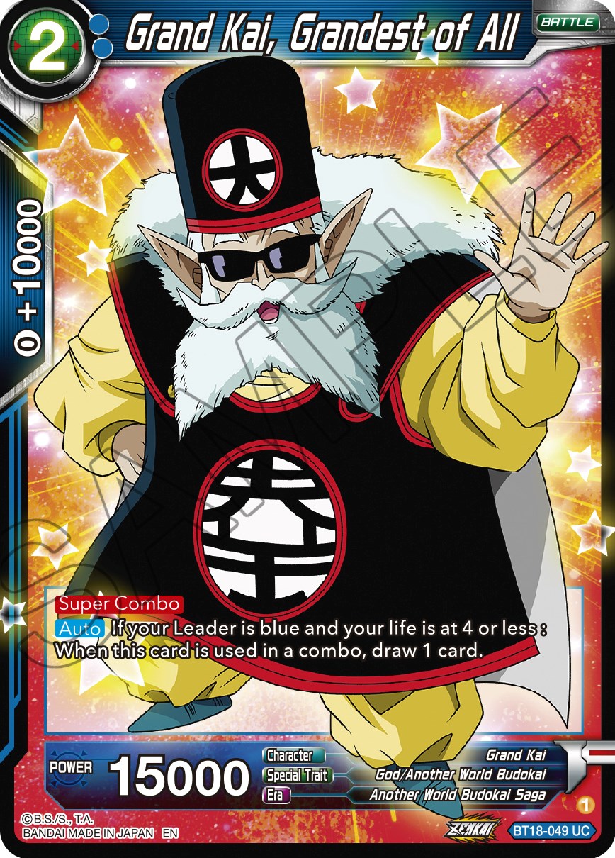 Grand Kai, Grandest of All (BT18-049) [Dawn of the Z-Legends] | Fandemonia Ltd