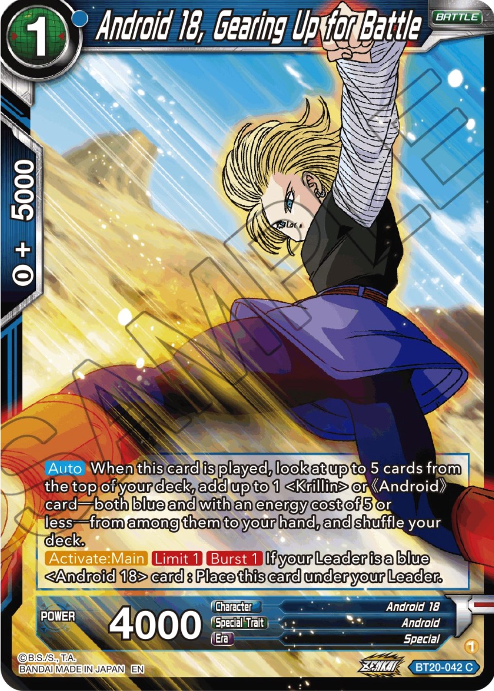 Android 18, Gearing Up for Battle (BT20-042) [Power Absorbed] | Fandemonia Ltd