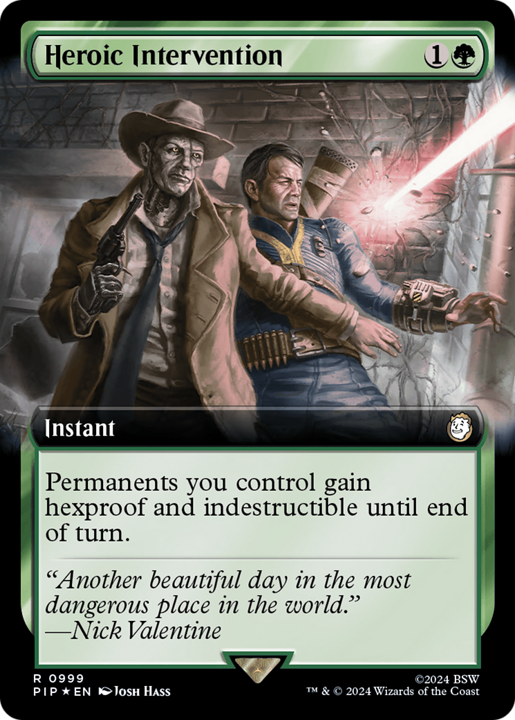 Heroic Intervention (Extended Art) (Surge Foil) [Fallout] | Fandemonia Ltd