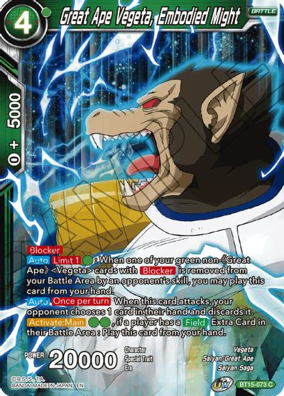 Great Ape Vegeta, Embodied Might (BT15-073) [Saiyan Showdown] | Fandemonia Ltd