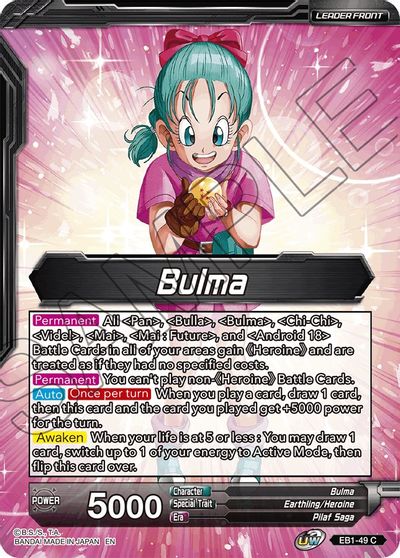 Bulma // Bulma, Life of a Heroine (EB1-49) [Battle Evolution Booster] | Fandemonia Ltd