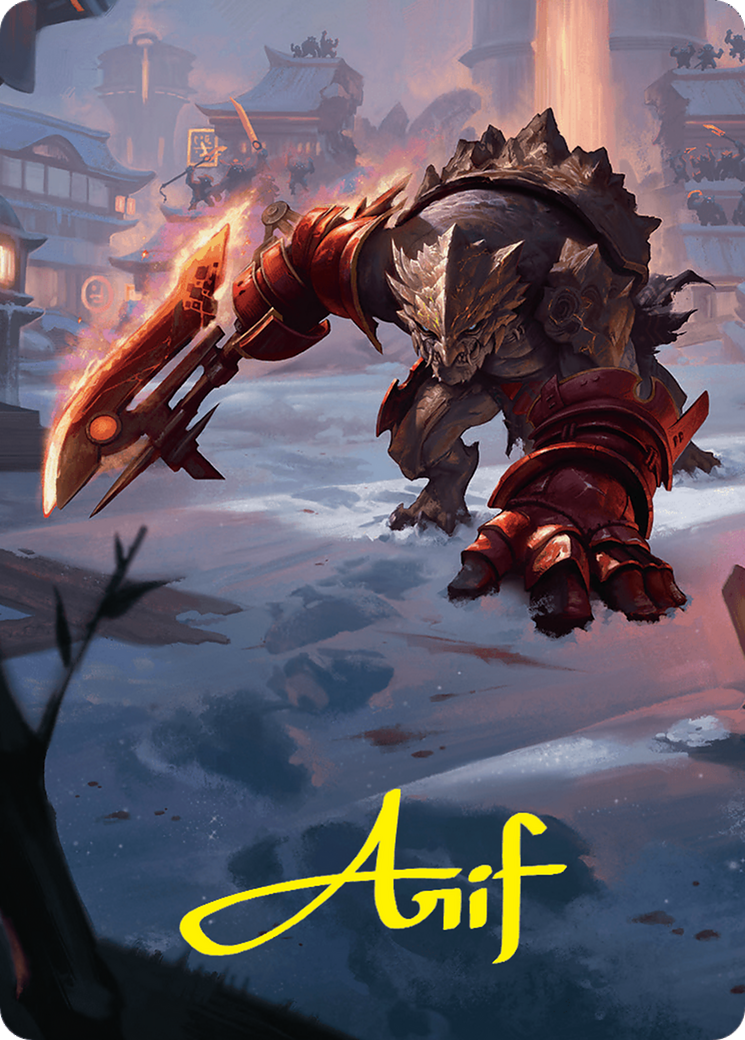 Searslicer Goblin Art Card (39/54) (Gold-Stamped Signature) [Foundations Art Series] | Fandemonia Ltd