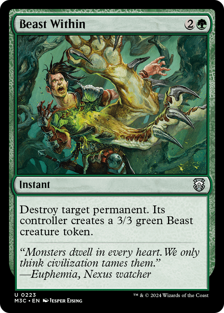 Beast Within (Ripple Foil) [Modern Horizons 3 Commander] | Fandemonia Ltd