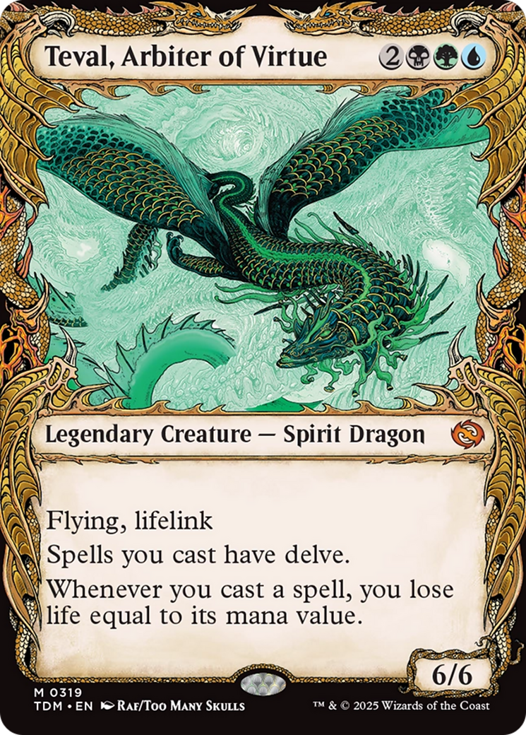 Teval, Arbiter of Virtue (Showcase) [Tarkir: Dragonstorm] | Fandemonia Ltd