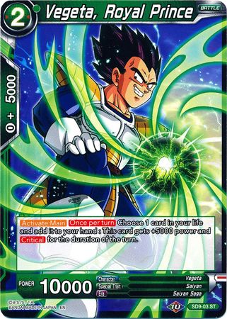 Vegeta, Royal Prince (SD9-03) [Assault of the Saiyans] | Fandemonia Ltd
