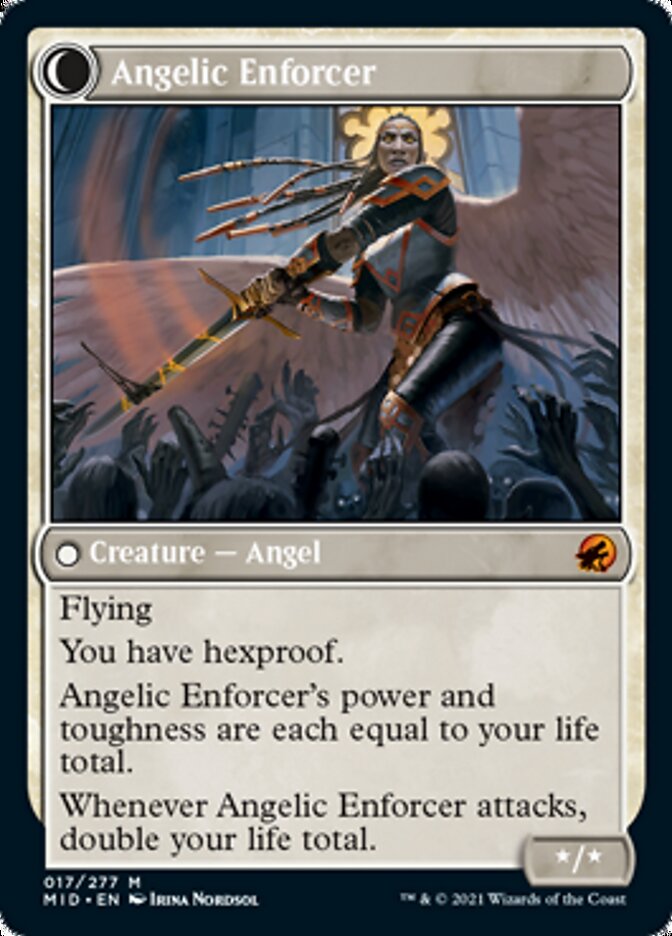 Enduring Angel // Angelic Enforcer [Innistrad: Midnight Hunt] | Fandemonia Ltd