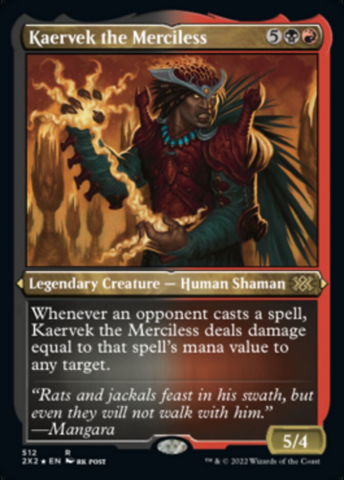 Kaervek the Merciless (Foil Etched) [Double Masters 2022] | Fandemonia Ltd