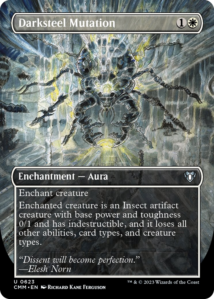 Darksteel Mutation (Borderless Alternate Art) [Commander Masters] | Fandemonia Ltd