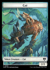 Spirit (0010) // Cat (0005) Double-Sided Token [Commander Masters Tokens] | Fandemonia Ltd