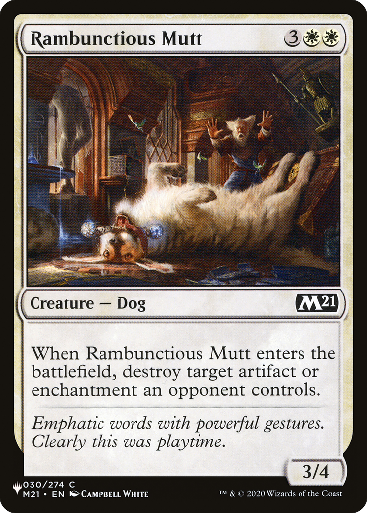 Rambunctious Mutt [The List] | Fandemonia Ltd