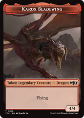 Karox Bladewing // Copy Double-Sided Token [Tarkir: Dragonstorm Commander Tokens] | Fandemonia Ltd