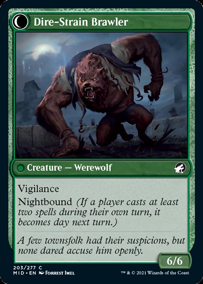 Tireless Hauler // Dire-Strain Brawler [Innistrad: Midnight Hunt] | Fandemonia Ltd