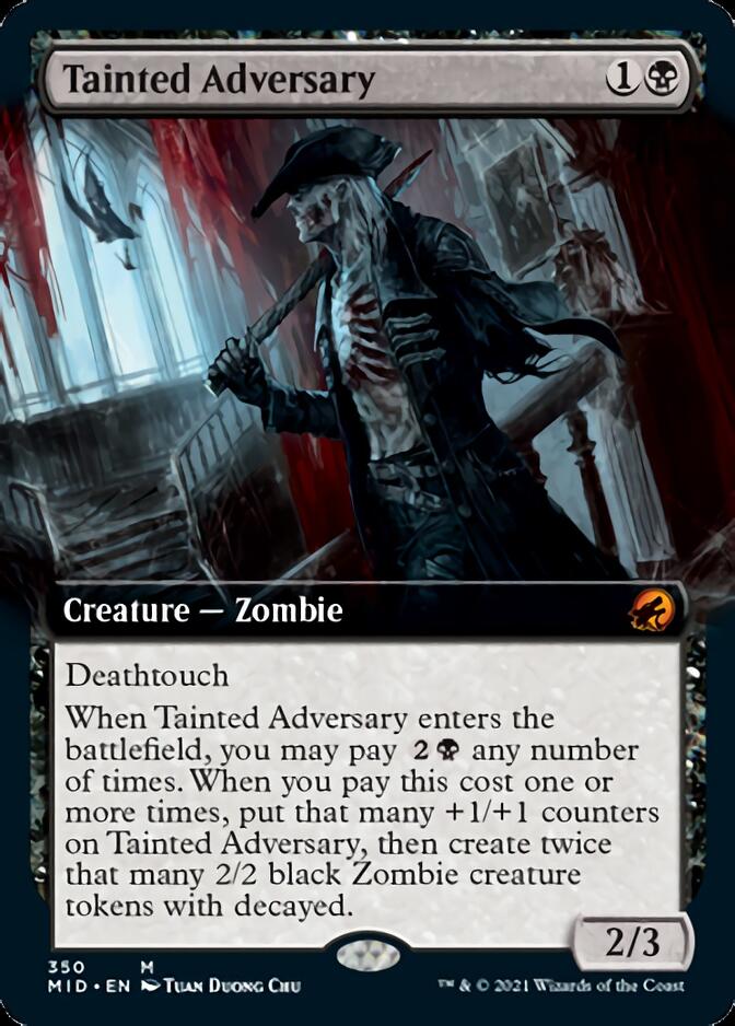 Tainted Adversary (Extended Art) [Innistrad: Midnight Hunt] | Fandemonia Ltd
