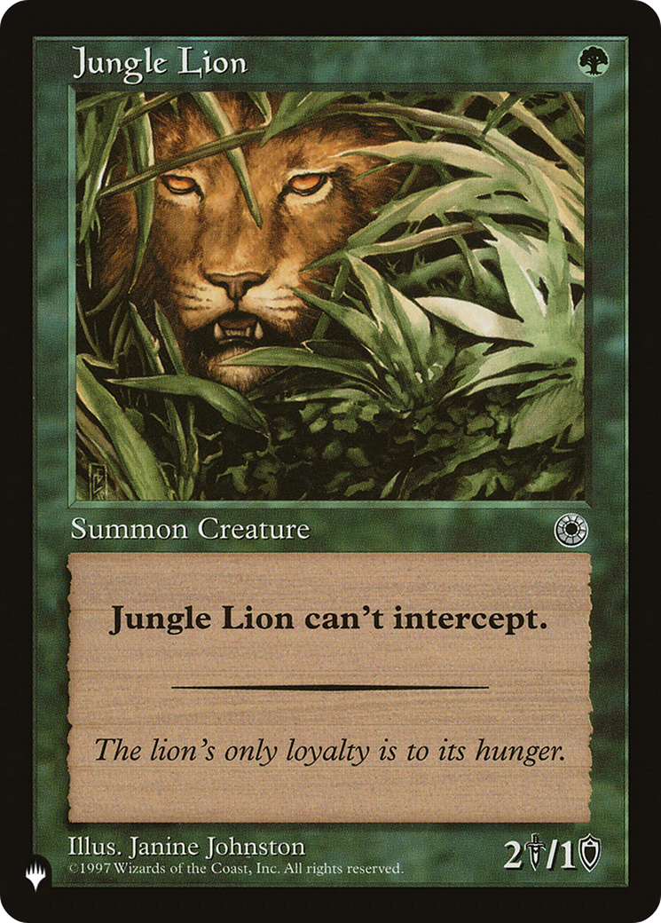 Jungle Lion [The List] | Fandemonia Ltd