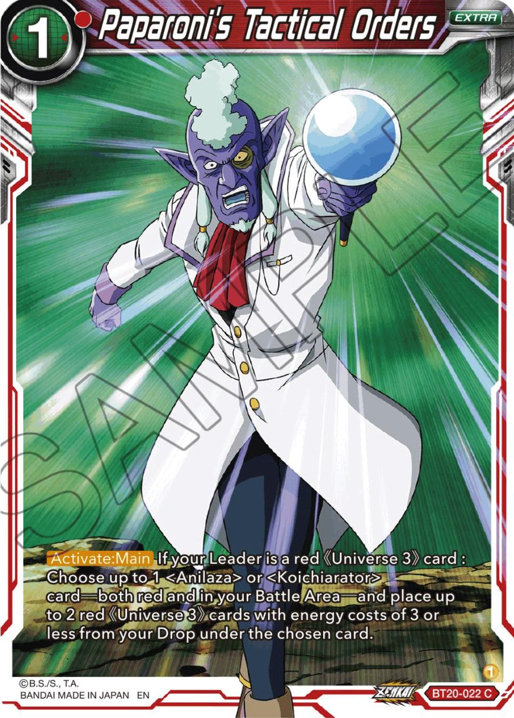 Paparoni's Tactical Orders (BT20-022) [Power Absorbed] | Fandemonia Ltd