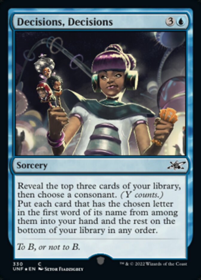 Decisions, Decisions (Galaxy Foil) [Unfinity] | Fandemonia Ltd