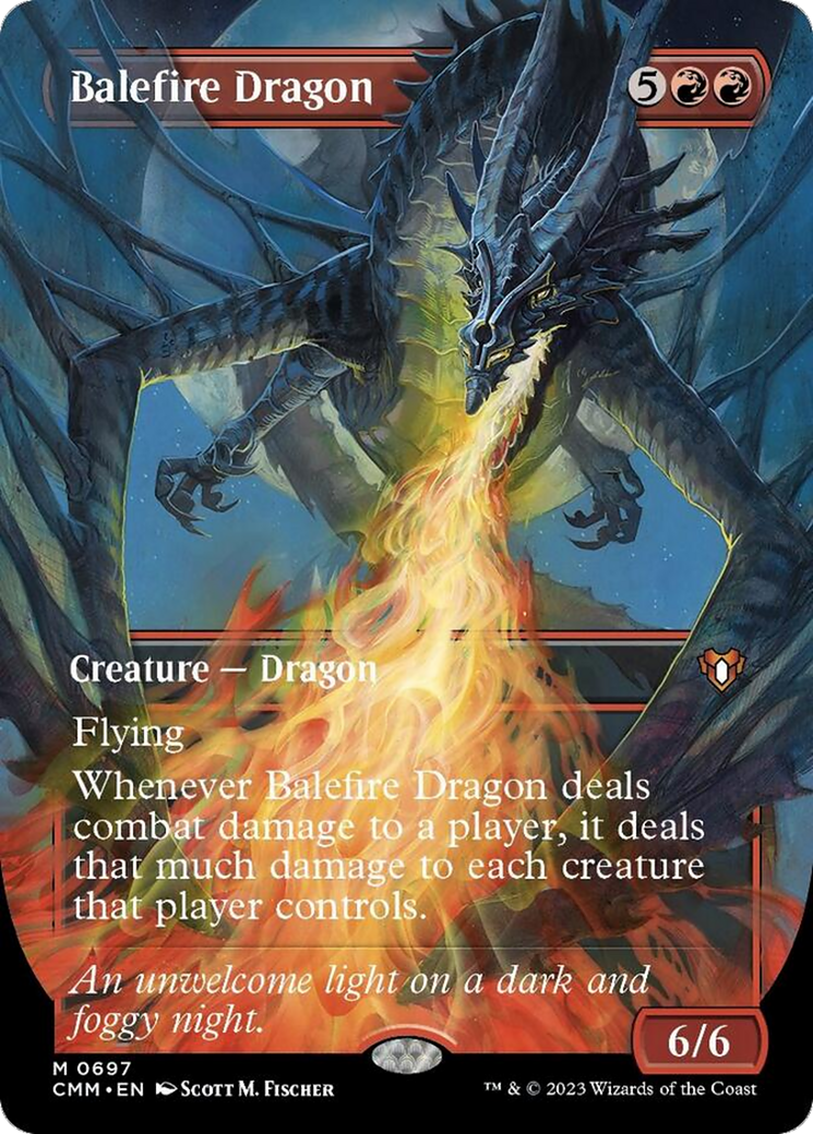 Balefire Dragon (Borderless Alternate Art) [Commander Masters] | Fandemonia Ltd