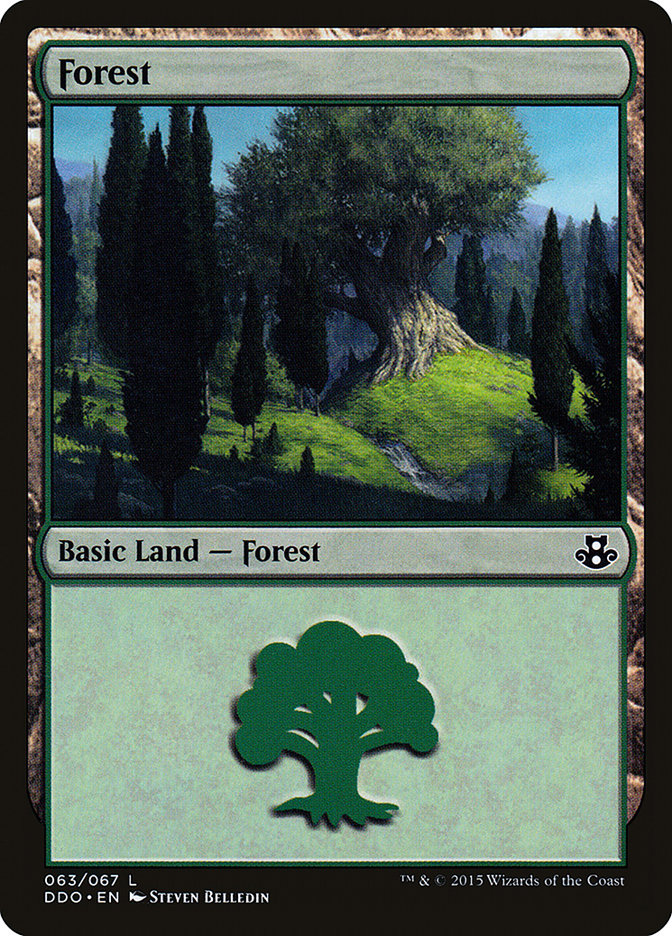 Forest (63) [Duel Decks: Elspeth vs. Kiora] | Fandemonia Ltd