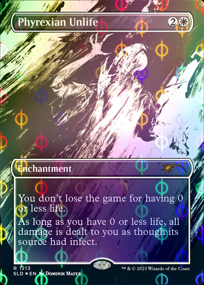 Phyrexian Unlife (Borderless Ichor Step-and-Compleat Foil) [Secret Lair Drop Series] | Fandemonia Ltd