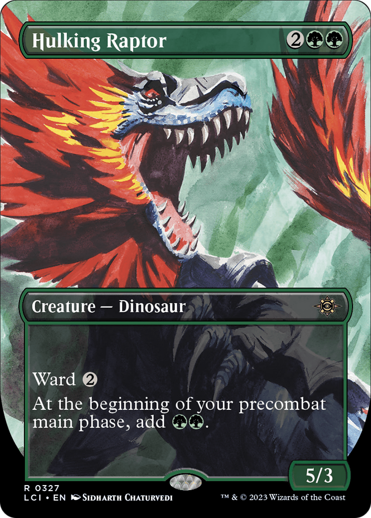 Hulking Raptor (Borderless) [The Lost Caverns of Ixalan] | Fandemonia Ltd