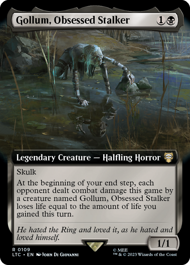 Gollum, Obsessed Stalker (Extended Art) [The Lord of the Rings: Tales of Middle-Earth Commander] | Fandemonia Ltd