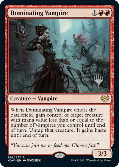 Dominating Vampire (Promo Pack) [Innistrad: Crimson Vow Promos] | Fandemonia Ltd