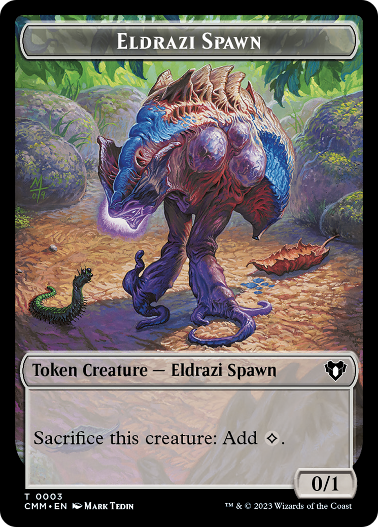 Eldrazi Spawn // Demon Double-Sided Token [Commander Masters Tokens] | Fandemonia Ltd