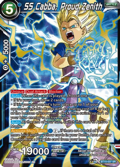SS Cabba, Proud Zenith (BT15-037) [Saiyan Showdown] | Fandemonia Ltd