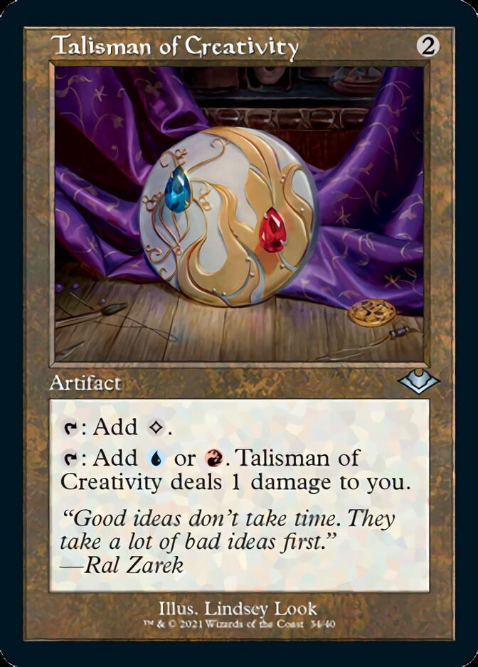 Talisman of Creativity (Retro Foil Etched) [Modern Horizons] | Fandemonia Ltd
