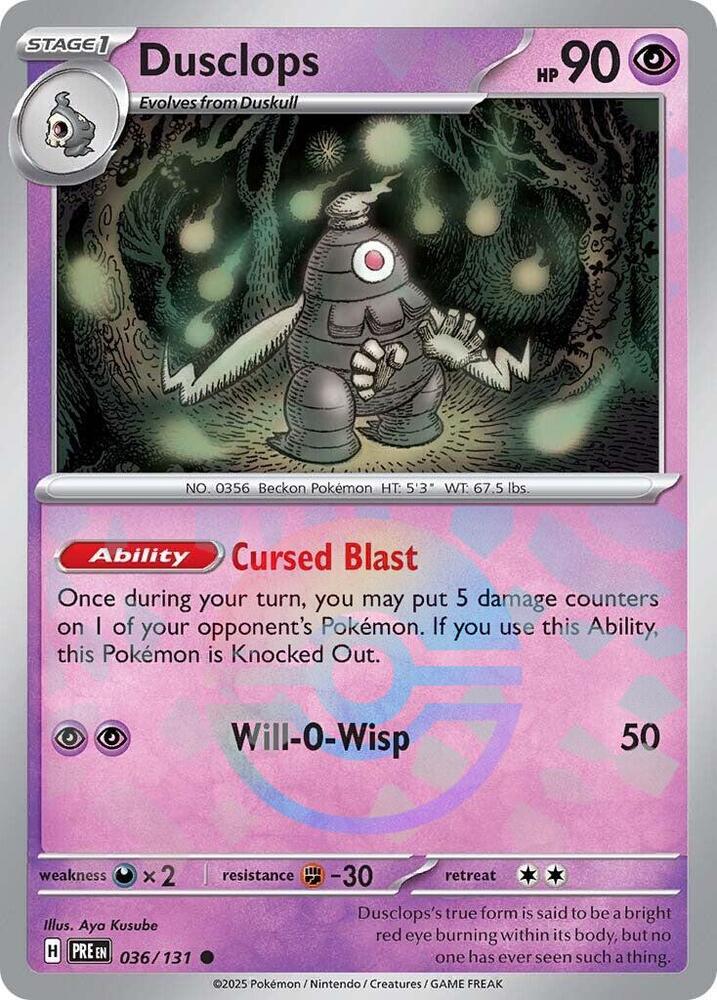Dusclops (036/131) (Poke Ball Pattern) [Scarlet & Violet: Prismatic Evolutions] | Fandemonia Ltd
