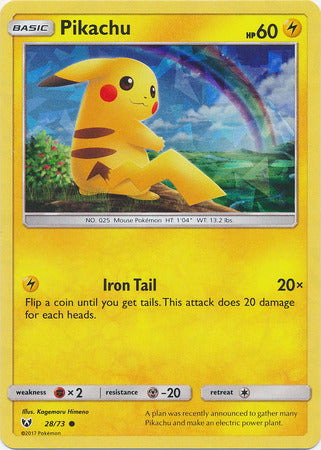 Pikachu (28/73) (Cracked Ice Holo) [Miscellaneous Cards] | Fandemonia Ltd