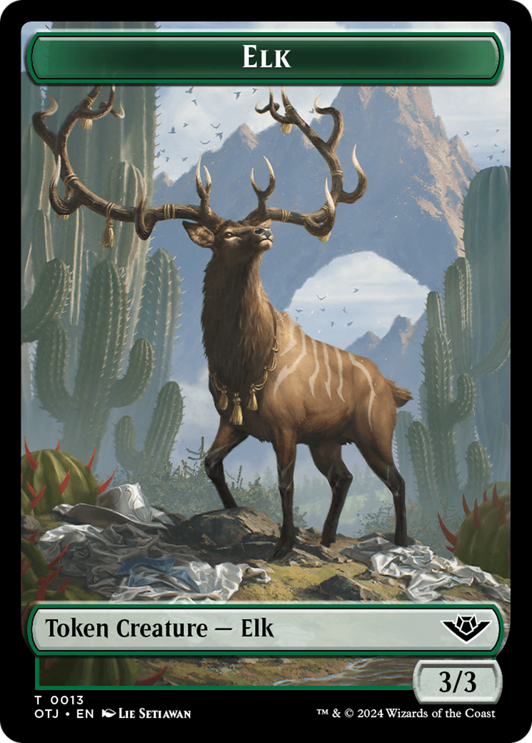 Elk Token [Outlaws of Thunder Junction Tokens] | Fandemonia Ltd