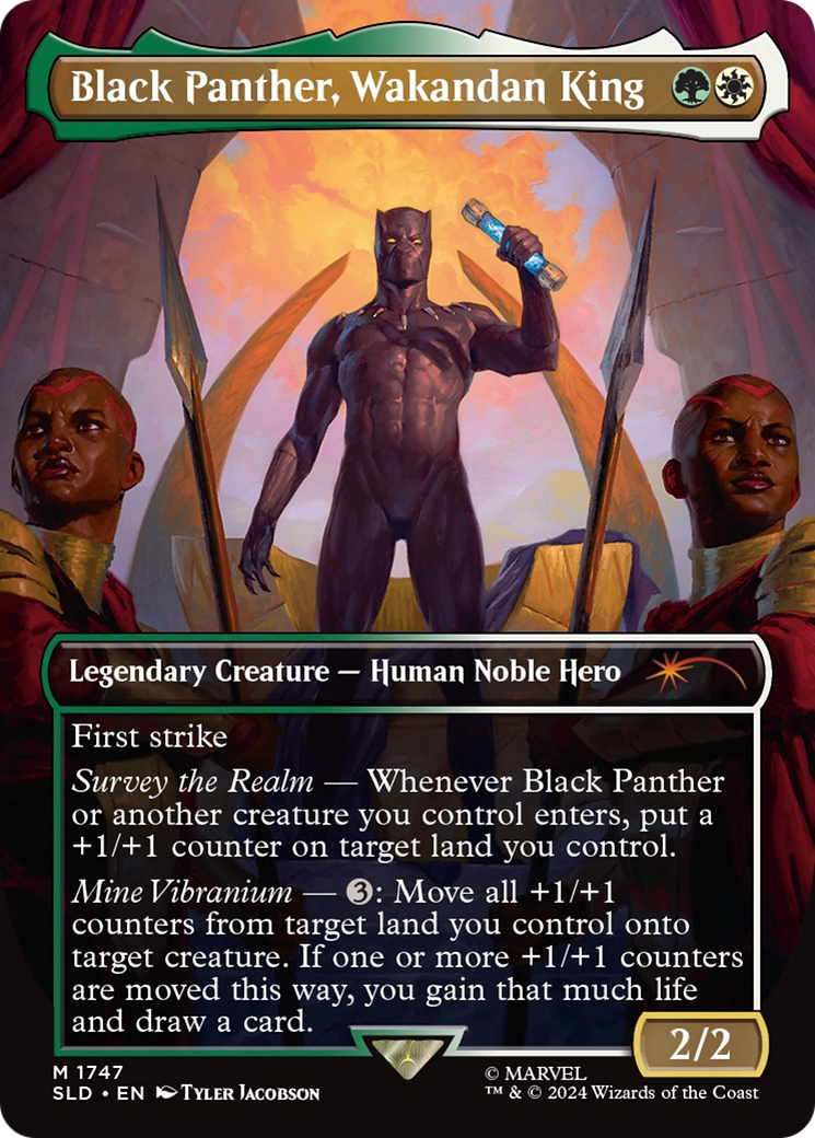 Black Panther, Wakandan King (Rainbow Foil) [Secret Lair Drop Series] | Fandemonia Ltd