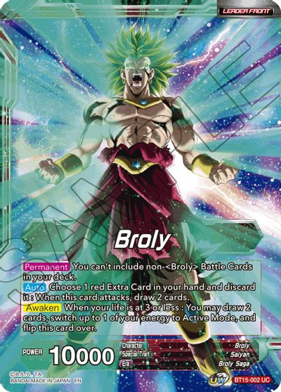Broly // SS Broly, Demon's Second Coming (BT15-002) [Saiyan Showdown] | Fandemonia Ltd