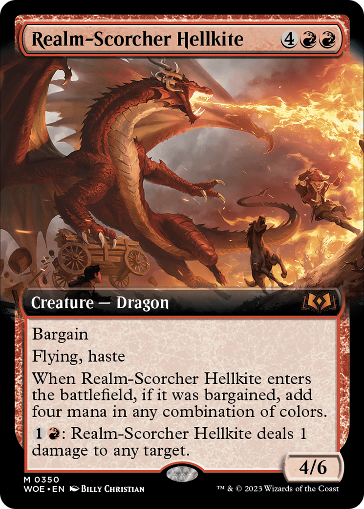 Realm-Scorcher Hellkite (Extended Art) [Wilds of Eldraine] | Fandemonia Ltd