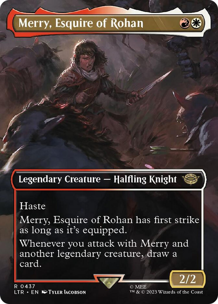 Merry, Esquire of Rohan (Borderless Alternate Art) [The Lord of the Rings: Tales of Middle-Earth] | Fandemonia Ltd