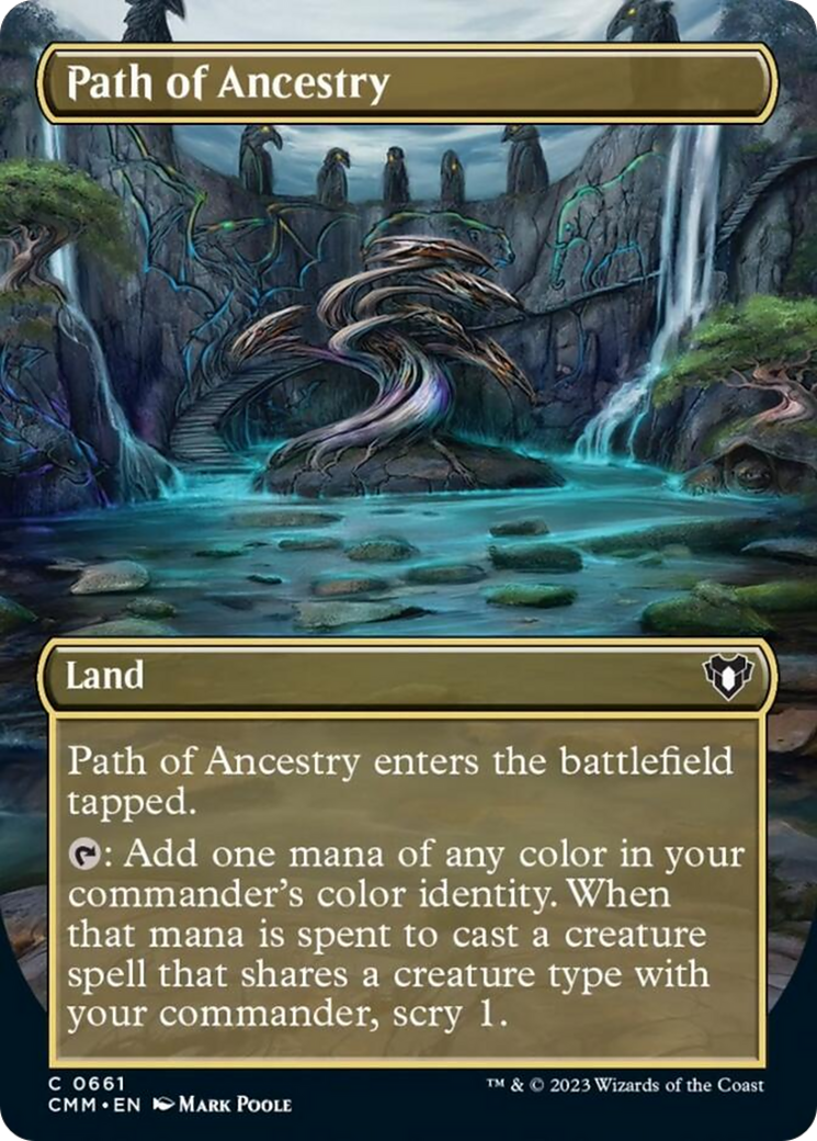 Path of Ancestry (Borderless Alternate Art) [Commander Masters] | Fandemonia Ltd