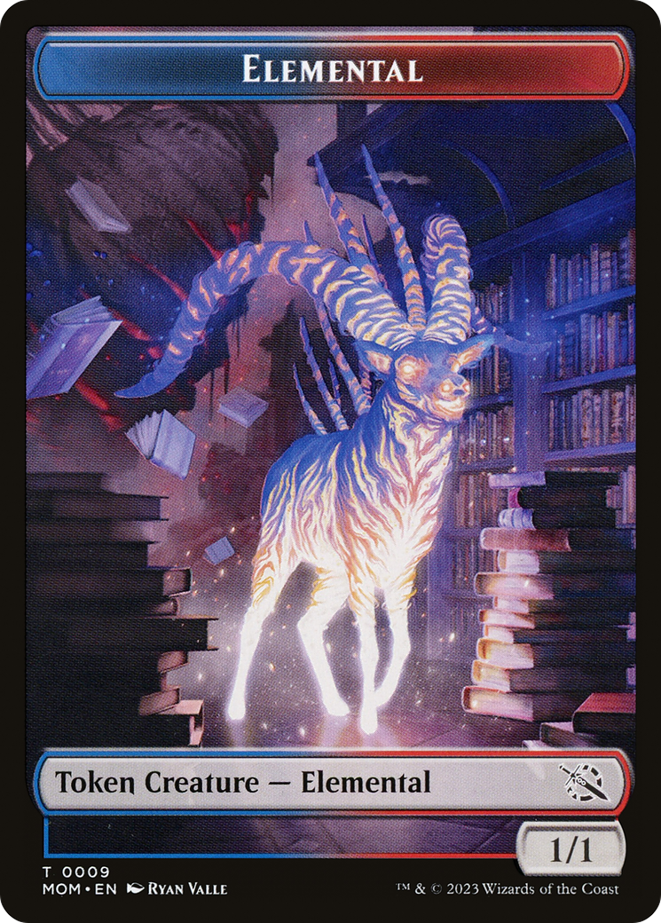 Elemental (09) // Spirit (13) Double-Sided Token [March of the Machine Tokens] | Fandemonia Ltd