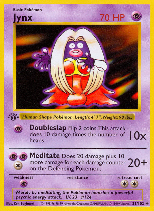Jynx (31/102) (Shadowless) [Base Set 1st Edition] | Fandemonia Ltd