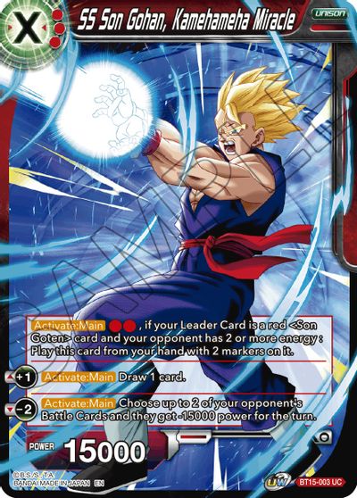 SS Son Gohan, Kamehameha Miracle (BT15-003) [Saiyan Showdown] | Fandemonia Ltd