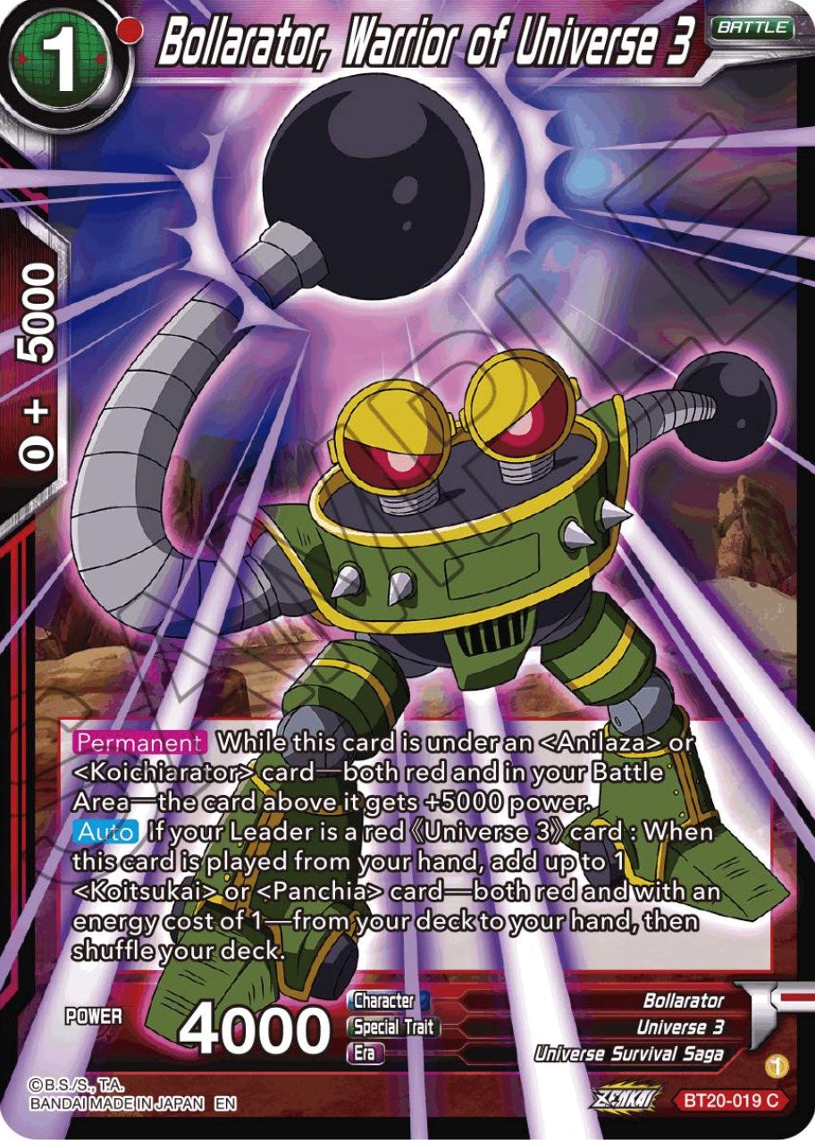 Bollarator, Warrior of Universe 3 (BT20-019) [Power Absorbed] | Fandemonia Ltd